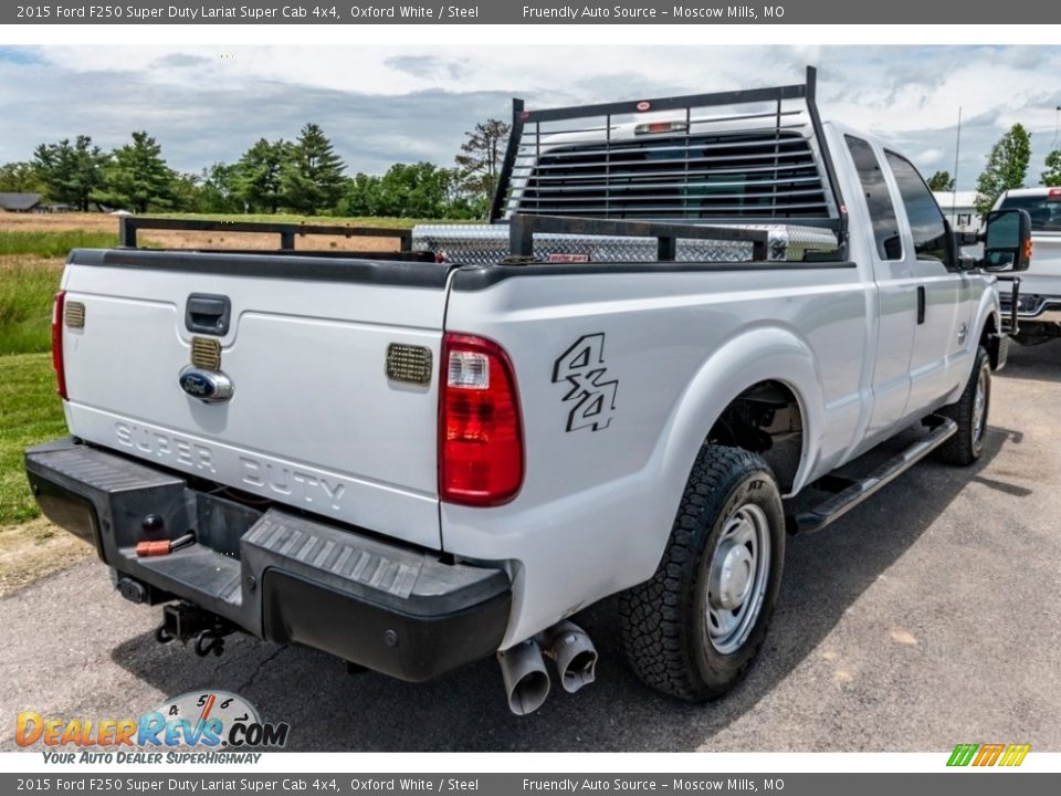 2015 Ford F250 Super Duty Lariat Super Cab 4x4 Oxford White / Steel Photo #4