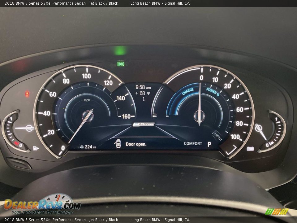 2018 BMW 5 Series 530e iPerfomance Sedan Jet Black / Black Photo #21
