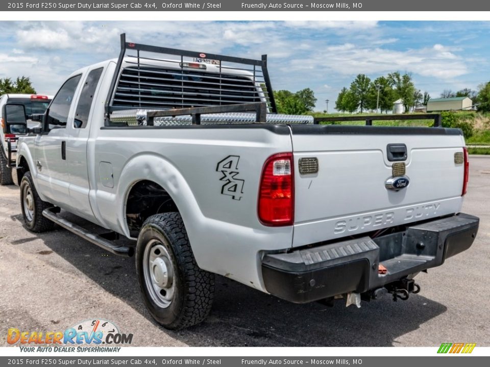 2015 Ford F250 Super Duty Lariat Super Cab 4x4 Oxford White / Steel Photo #6