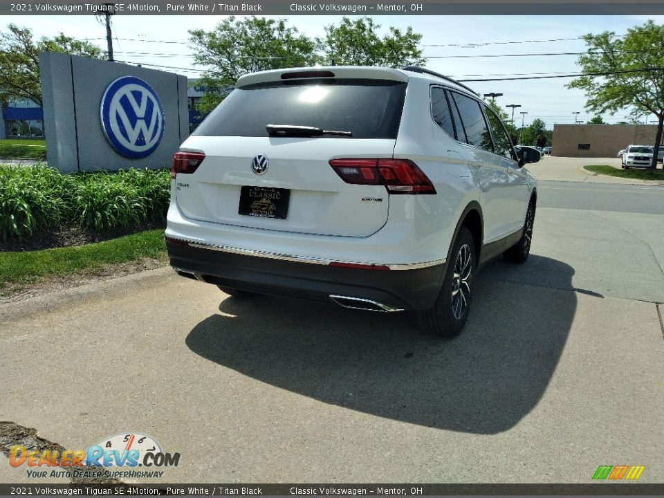 2021 Volkswagen Tiguan SE 4Motion Pure White / Titan Black Photo #2