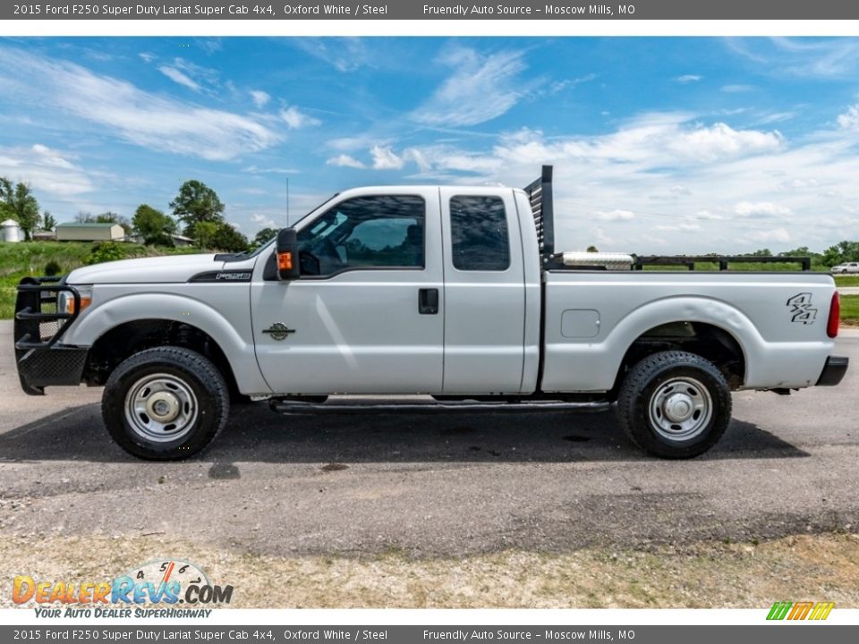 2015 Ford F250 Super Duty Lariat Super Cab 4x4 Oxford White / Steel Photo #7