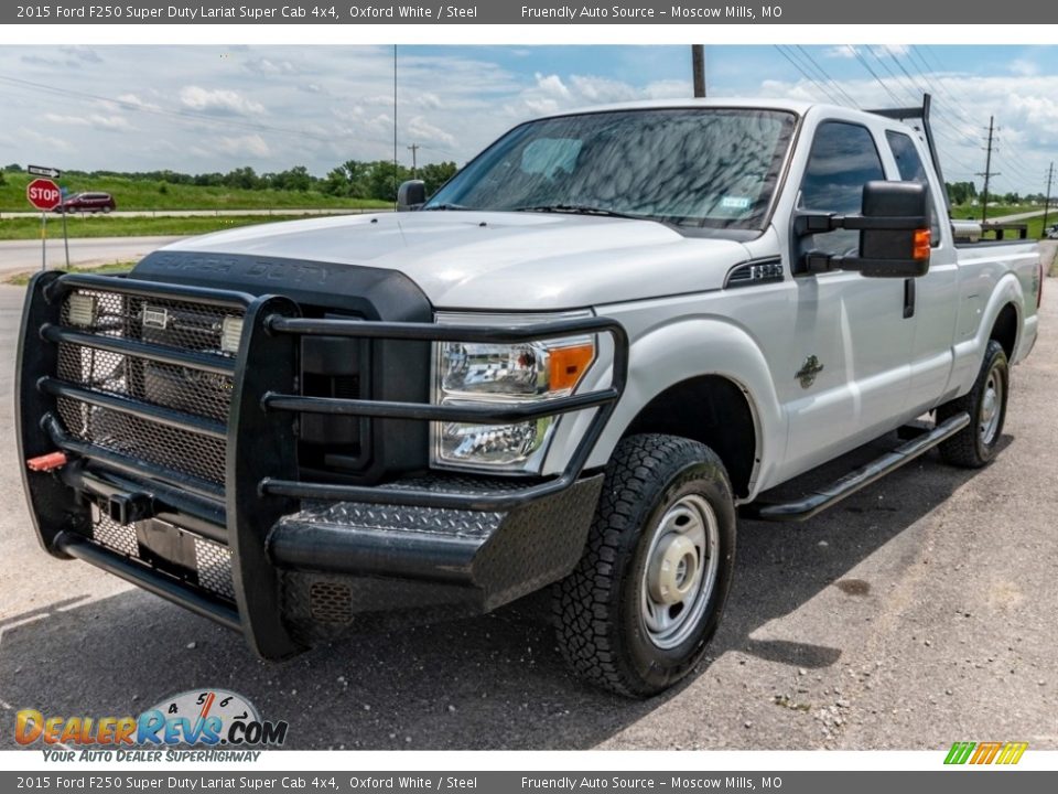 2015 Ford F250 Super Duty Lariat Super Cab 4x4 Oxford White / Steel Photo #8