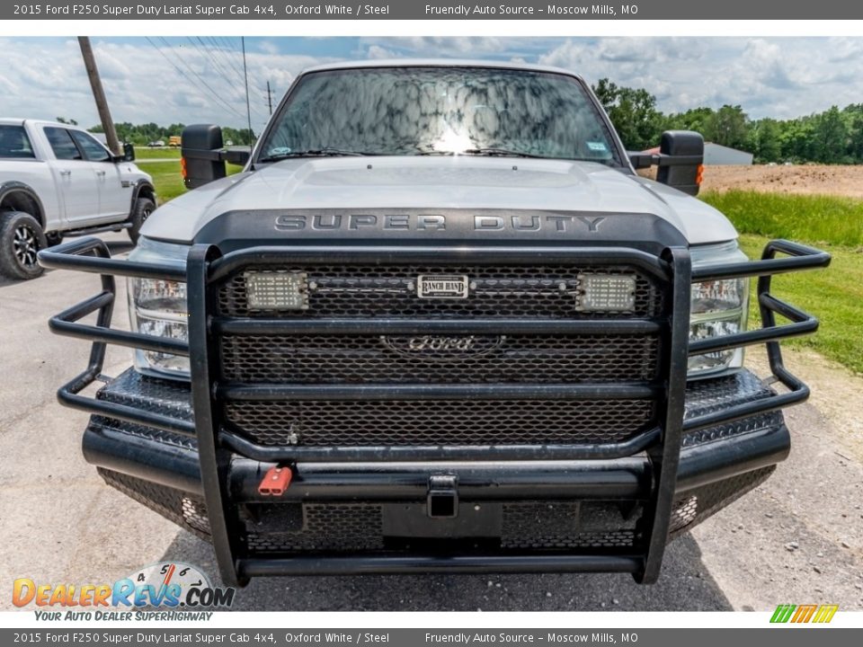 2015 Ford F250 Super Duty Lariat Super Cab 4x4 Oxford White / Steel Photo #9