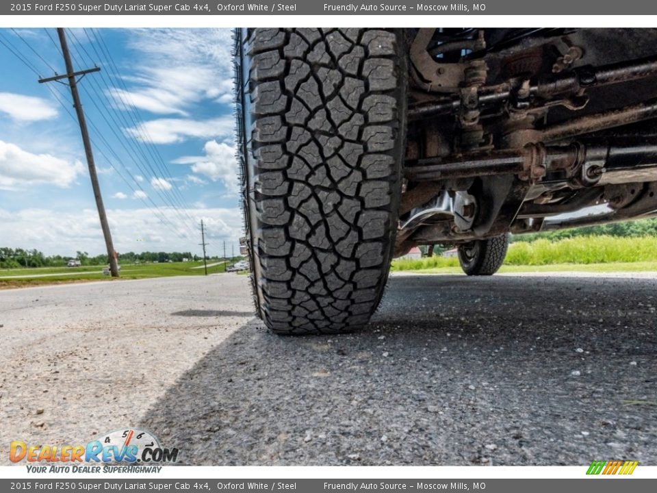 2015 Ford F250 Super Duty Lariat Super Cab 4x4 Oxford White / Steel Photo #12