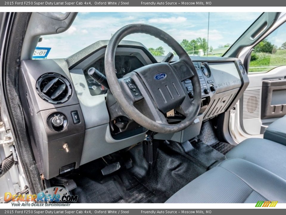 2015 Ford F250 Super Duty Lariat Super Cab 4x4 Oxford White / Steel Photo #21