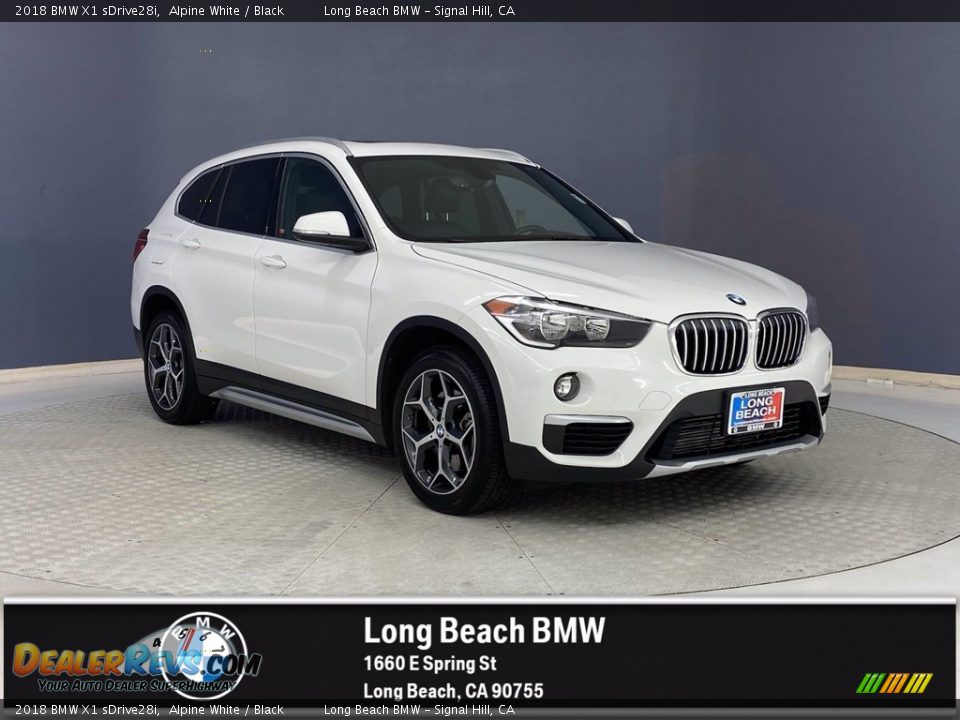 2018 BMW X1 sDrive28i Alpine White / Black Photo #1