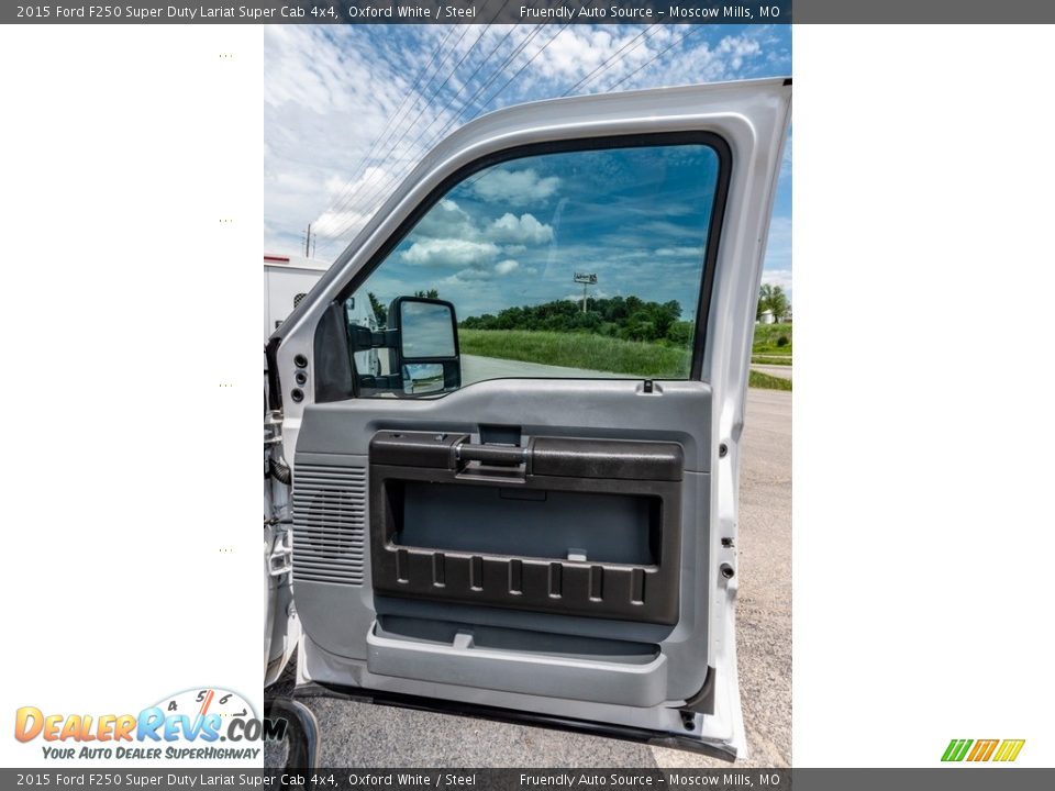 2015 Ford F250 Super Duty Lariat Super Cab 4x4 Oxford White / Steel Photo #30
