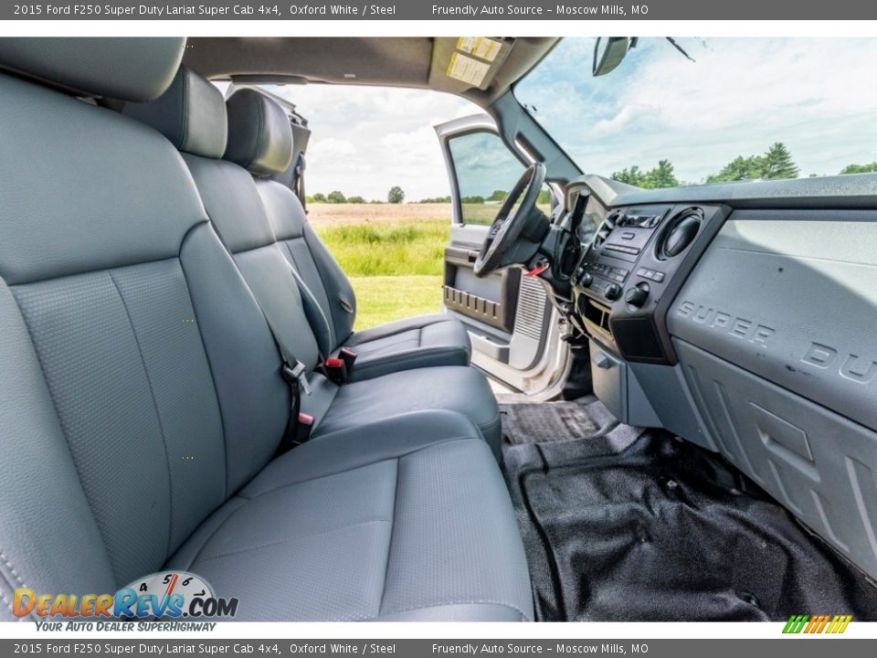 2015 Ford F250 Super Duty Lariat Super Cab 4x4 Oxford White / Steel Photo #32