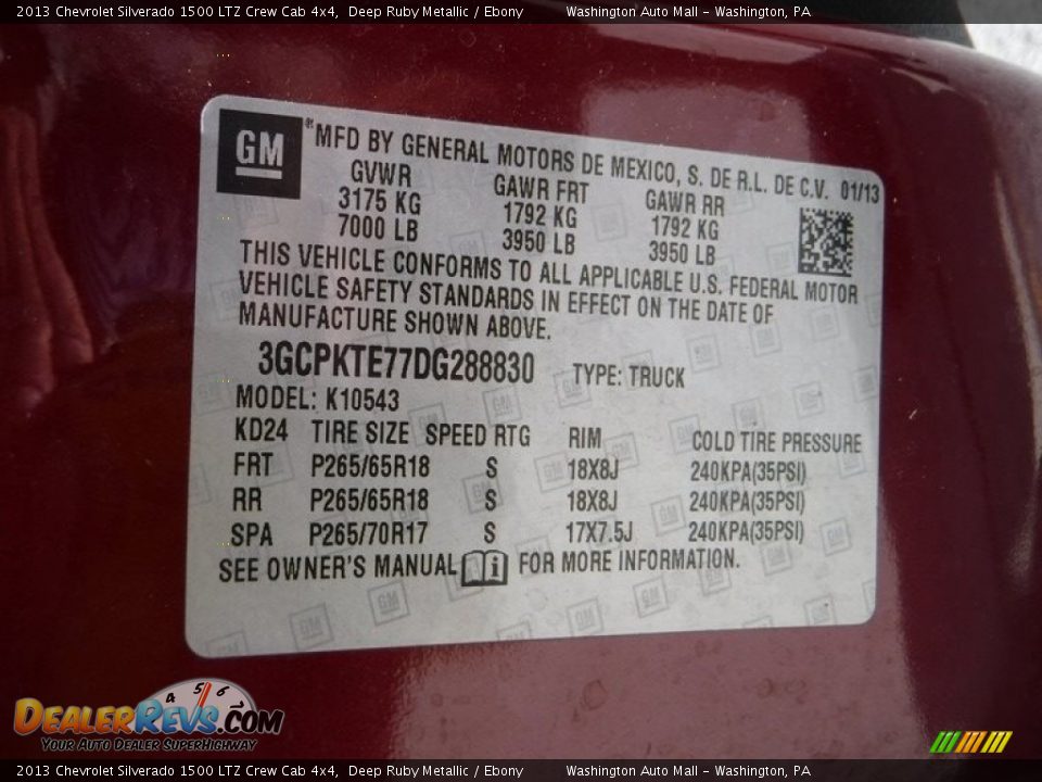 2013 Chevrolet Silverado 1500 LTZ Crew Cab 4x4 Deep Ruby Metallic / Ebony Photo #29
