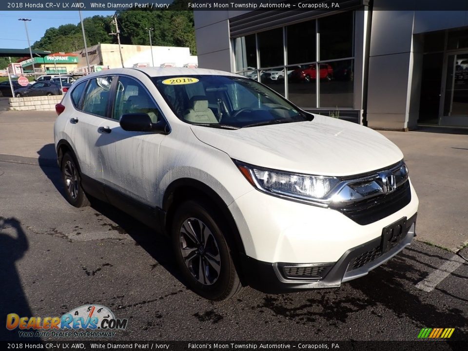 2018 Honda CR-V LX AWD White Diamond Pearl / Ivory Photo #8