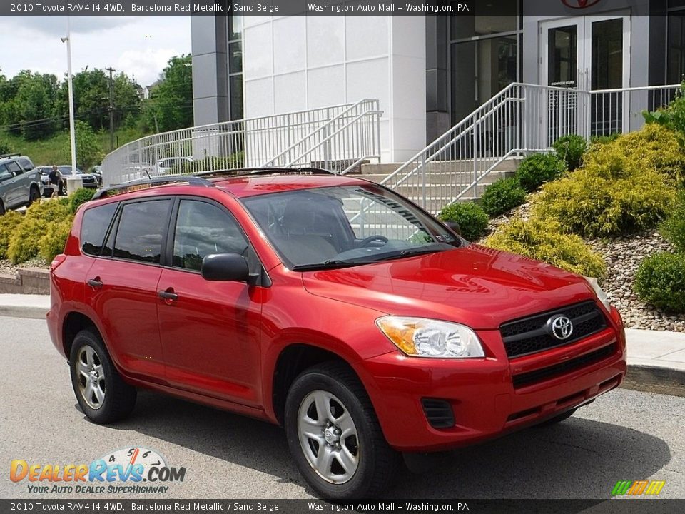 2010 Toyota RAV4 I4 4WD Barcelona Red Metallic / Sand Beige Photo #1