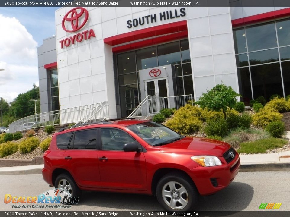 2010 Toyota RAV4 I4 4WD Barcelona Red Metallic / Sand Beige Photo #2