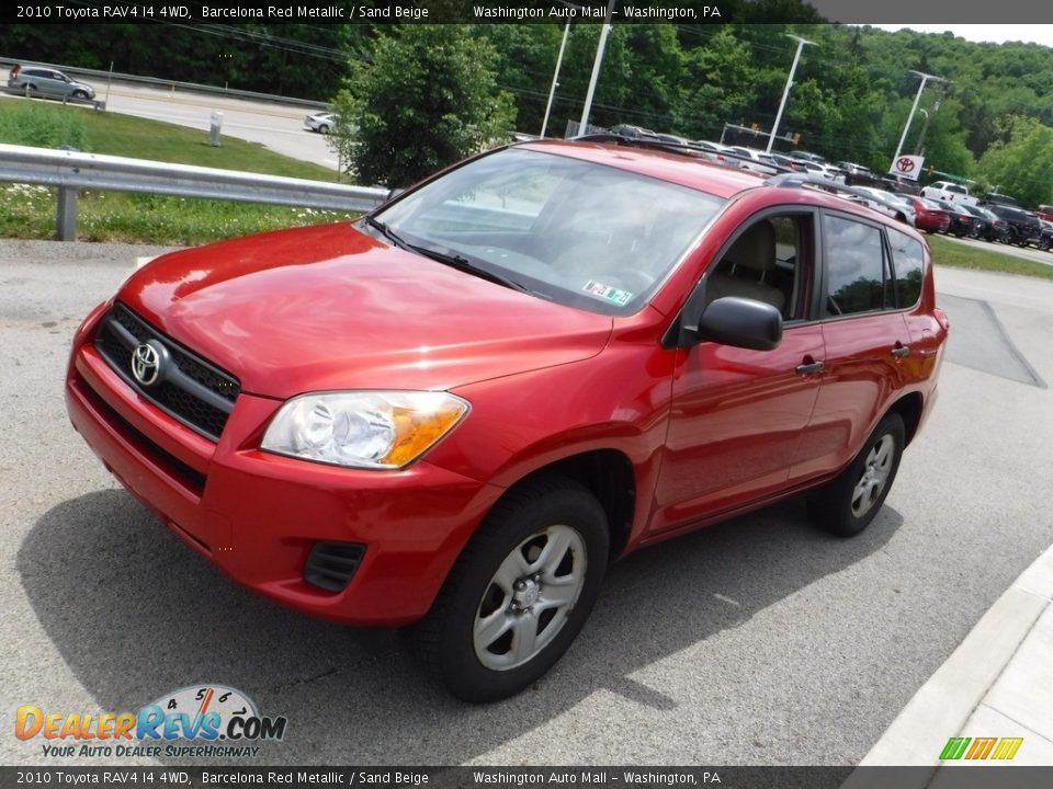 2010 Toyota RAV4 I4 4WD Barcelona Red Metallic / Sand Beige Photo #9