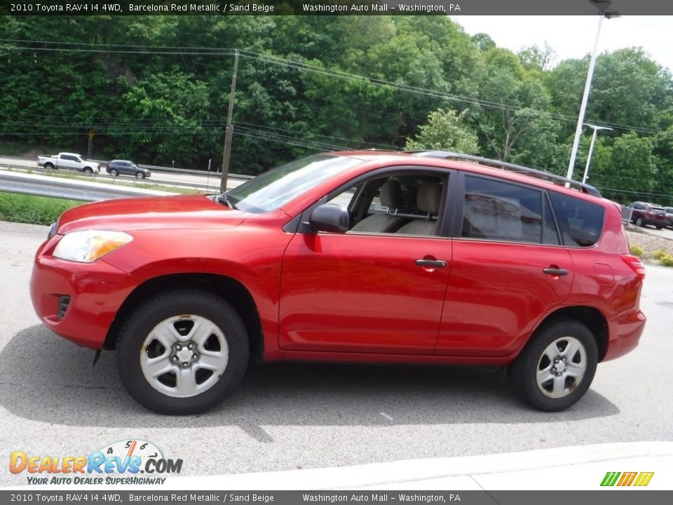 2010 Toyota RAV4 I4 4WD Barcelona Red Metallic / Sand Beige Photo #10