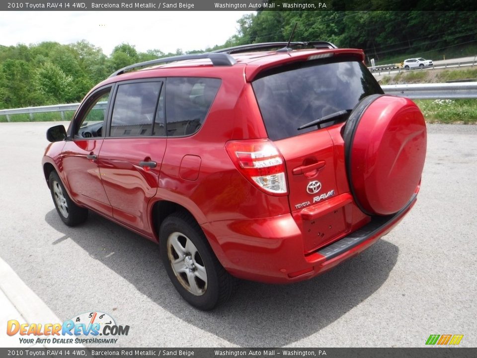 2010 Toyota RAV4 I4 4WD Barcelona Red Metallic / Sand Beige Photo #11