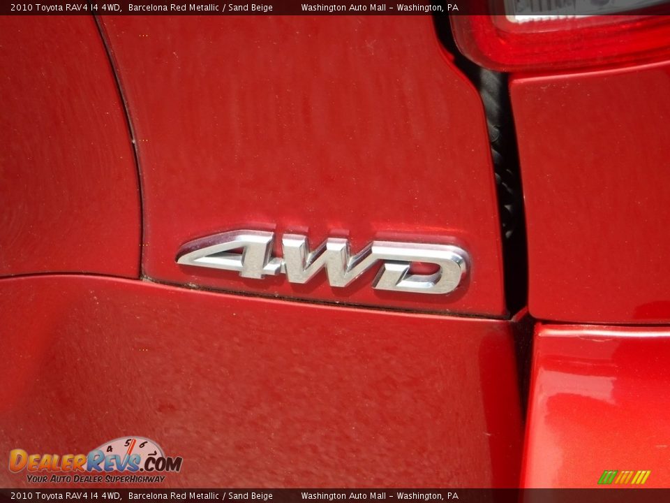 2010 Toyota RAV4 I4 4WD Barcelona Red Metallic / Sand Beige Photo #14