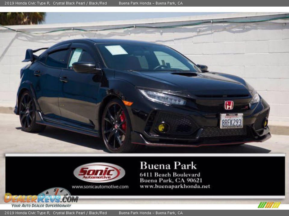 2019 Honda Civic Type R Crystal Black Pearl / Black/Red Photo #1