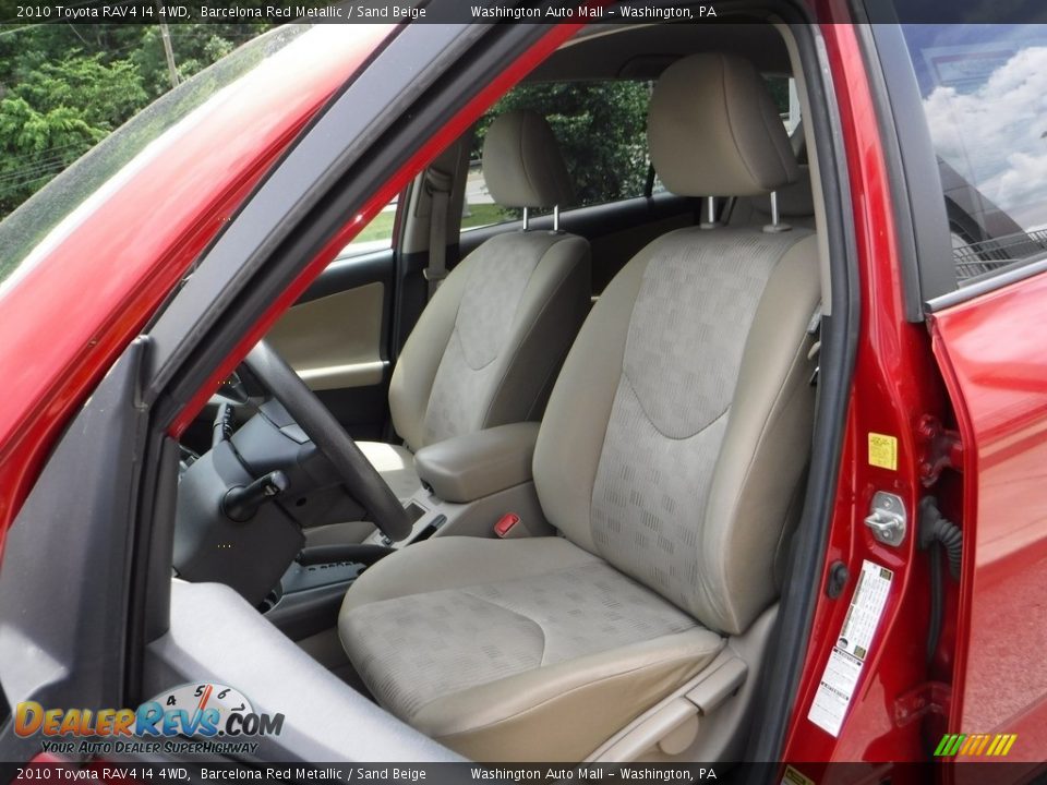 2010 Toyota RAV4 I4 4WD Barcelona Red Metallic / Sand Beige Photo #17