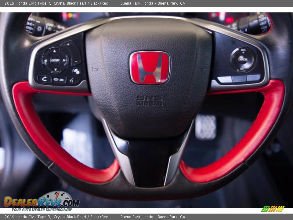 2019 Honda Civic Type R Crystal Black Pearl / Black/Red Photo #14