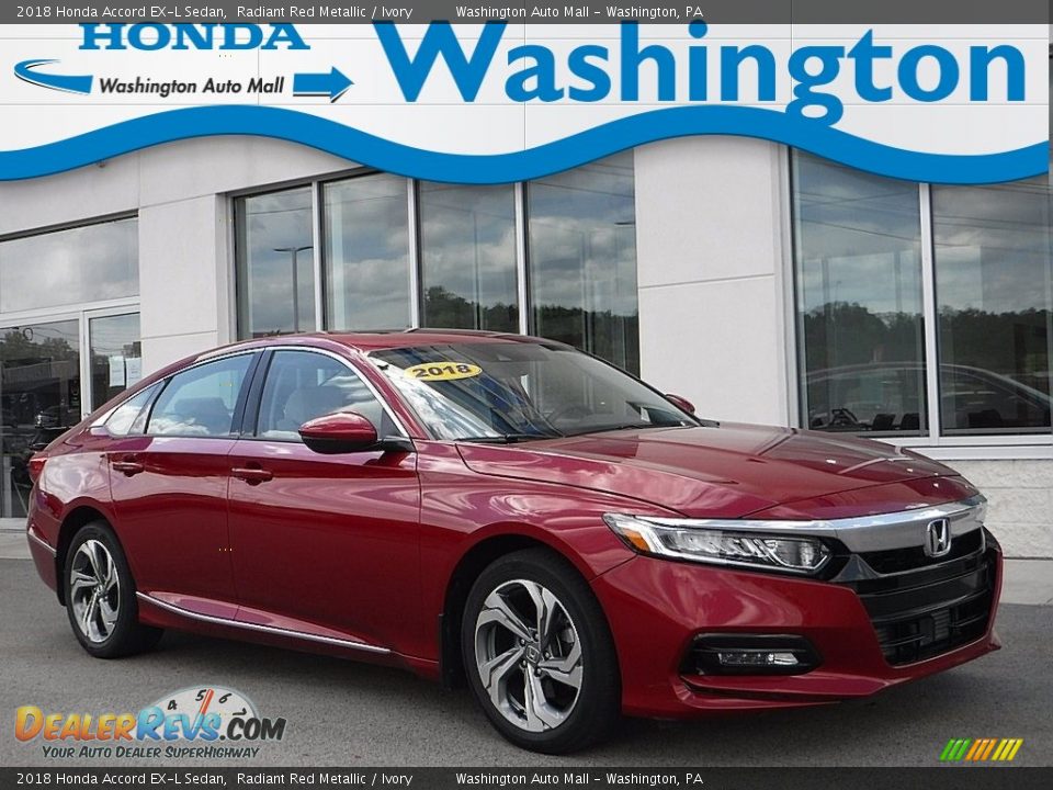 2018 Honda Accord EX-L Sedan Radiant Red Metallic / Ivory Photo #1