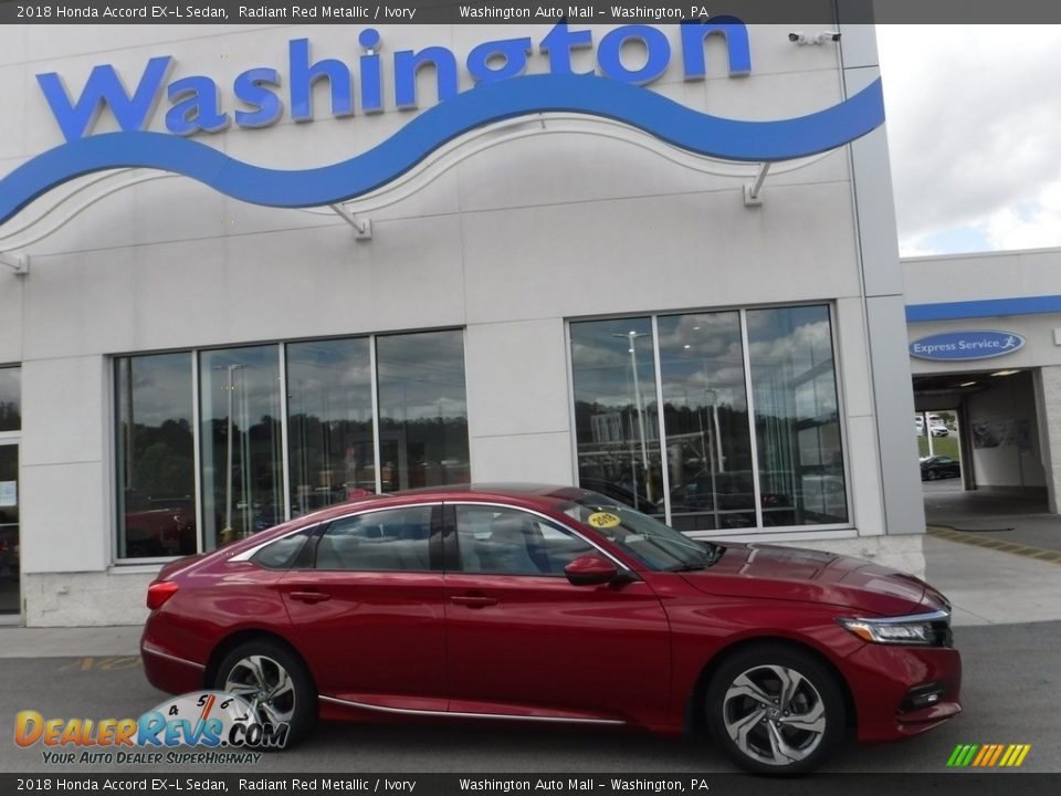 2018 Honda Accord EX-L Sedan Radiant Red Metallic / Ivory Photo #2