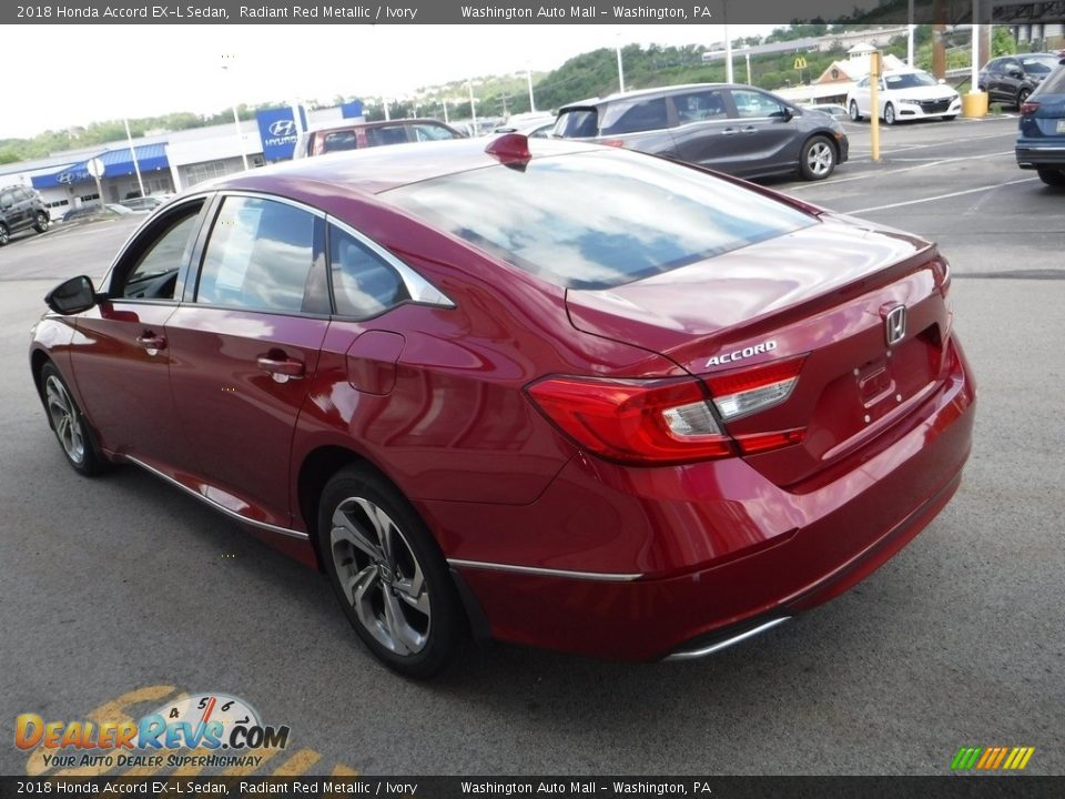 2018 Honda Accord EX-L Sedan Radiant Red Metallic / Ivory Photo #7