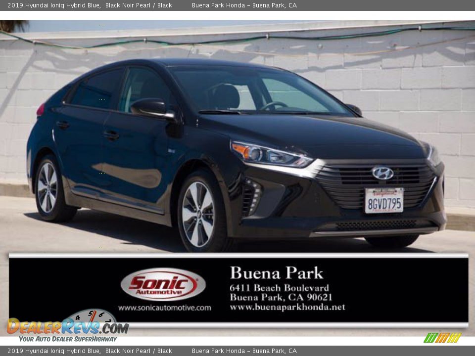 2019 Hyundai Ioniq Hybrid Blue Black Noir Pearl / Black Photo #1