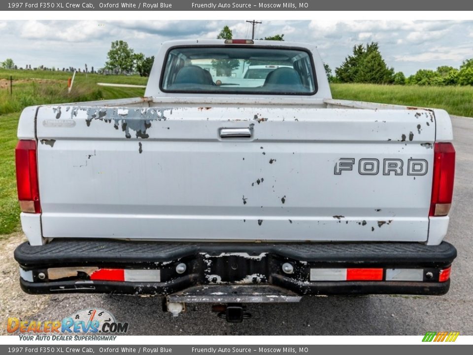 1997 Ford F350 XL Crew Cab Oxford White / Royal Blue Photo #5