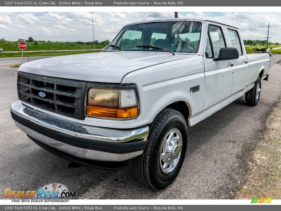 Front 3/4 View of 1997 Ford F350 XL Crew Cab Photo #8