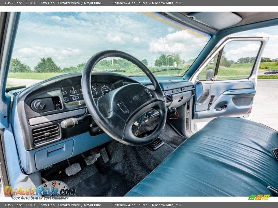 Royal Blue Interior - 1997 Ford F350 XL Crew Cab Photo #20