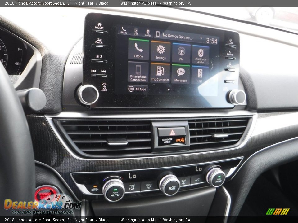 2018 Honda Accord Sport Sedan Still Night Pearl / Black Photo #18