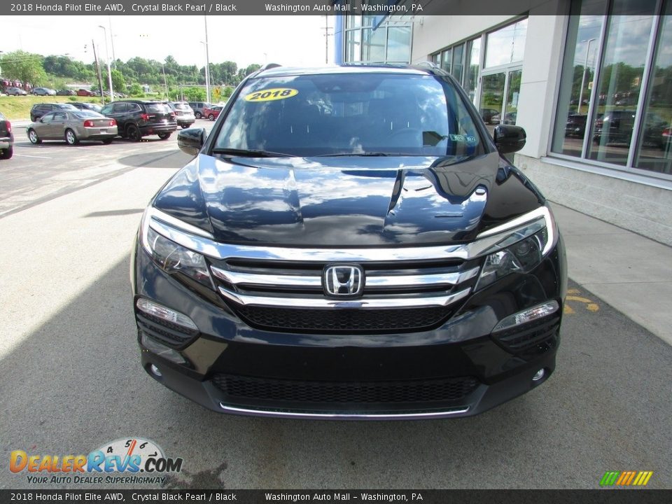 2018 Honda Pilot Elite AWD Crystal Black Pearl / Black Photo #4