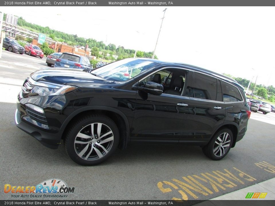 2018 Honda Pilot Elite AWD Crystal Black Pearl / Black Photo #6