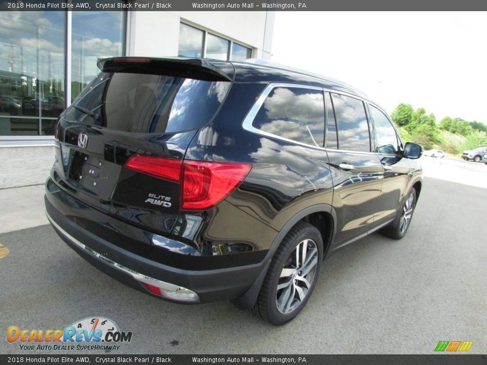 2018 Honda Pilot Elite AWD Crystal Black Pearl / Black Photo #9