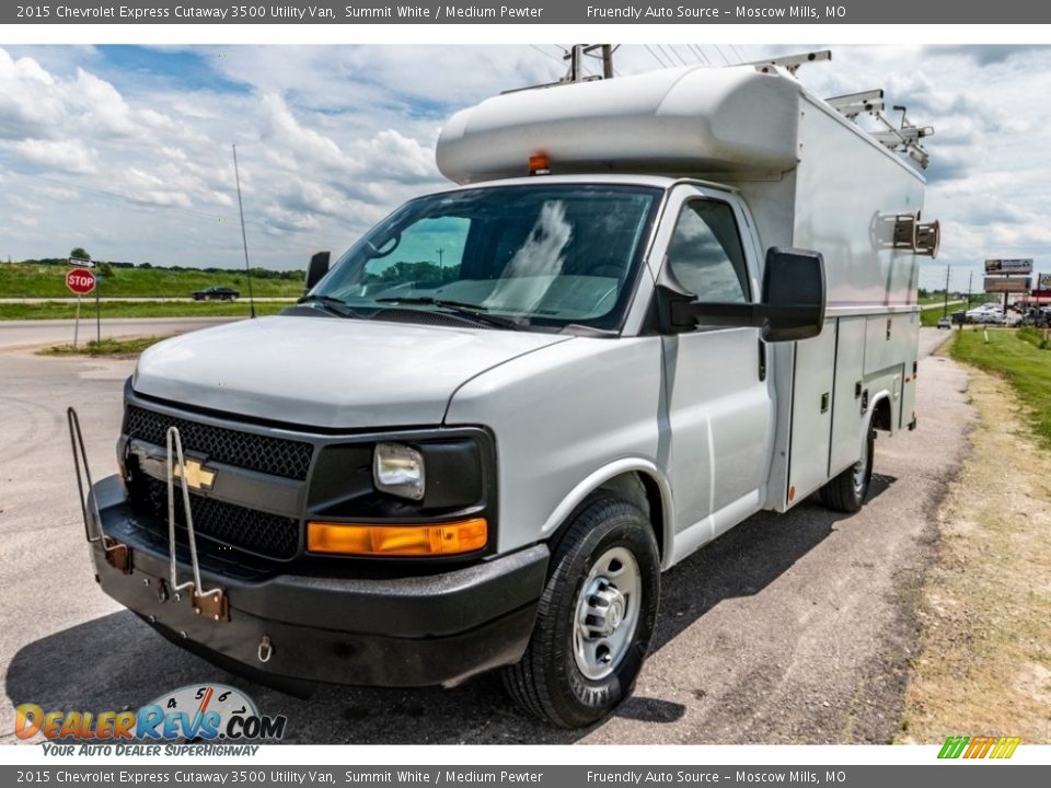 2015 Chevrolet Express Cutaway 3500 Utility Van Summit White / Medium Pewter Photo #8