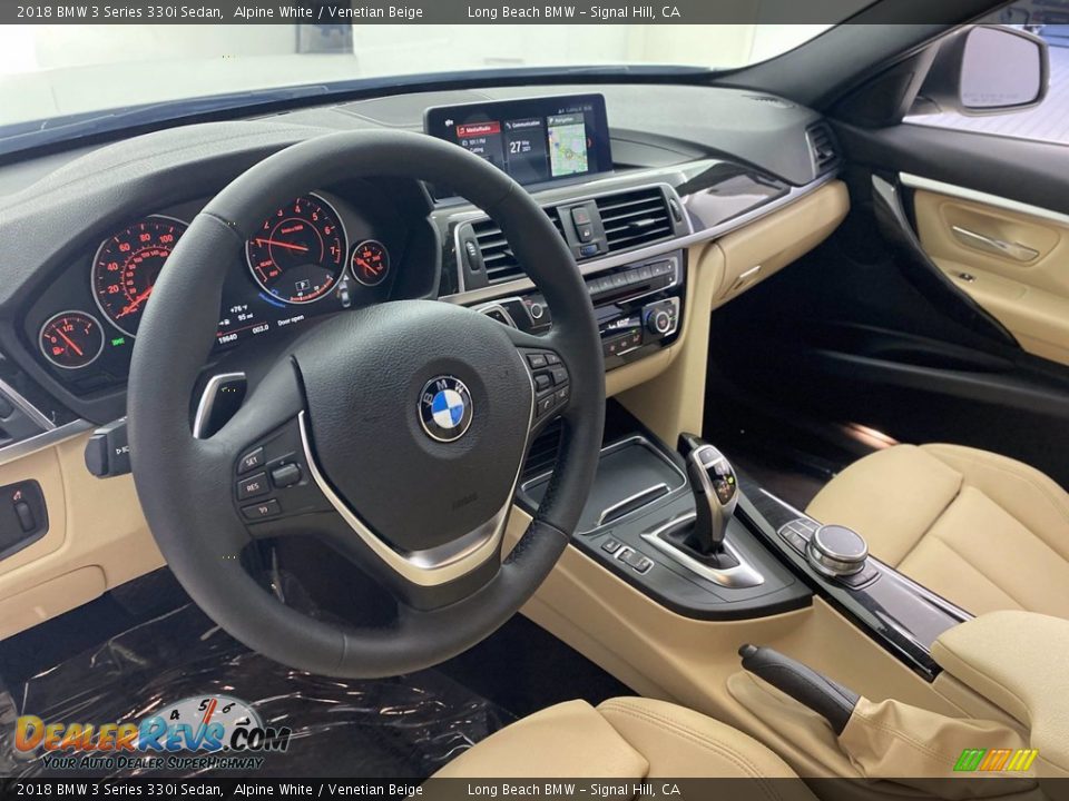2018 BMW 3 Series 330i Sedan Alpine White / Venetian Beige Photo #16