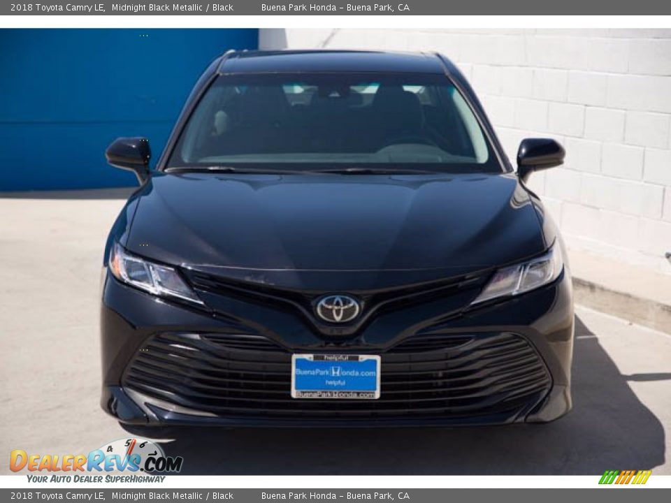 2018 Toyota Camry LE Midnight Black Metallic / Black Photo #7