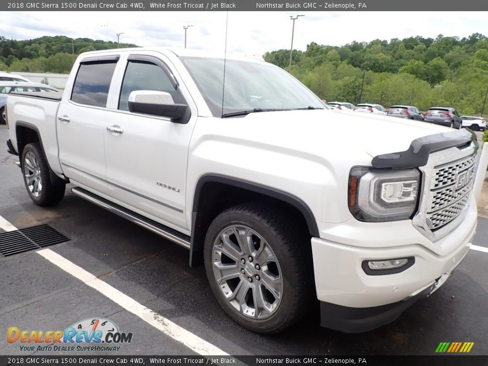 2018 GMC Sierra 1500 Denali Crew Cab 4WD White Frost Tricoat / Jet Black Photo #3