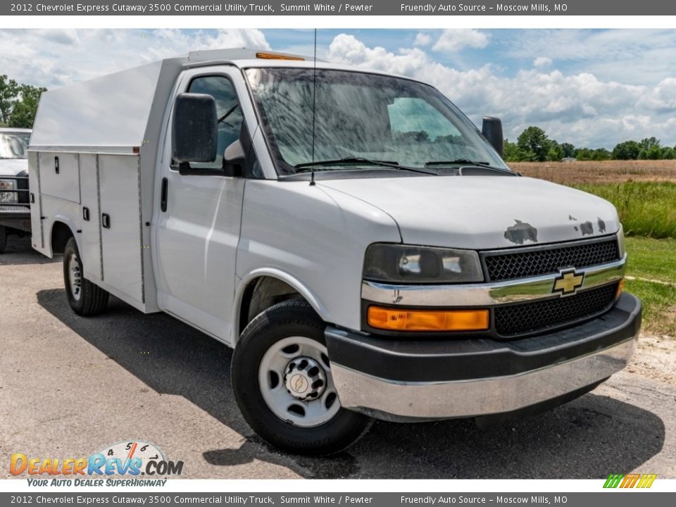 Front 3/4 View of 2012 Chevrolet Express Cutaway 3500 Commercial Utility Truck Photo #1