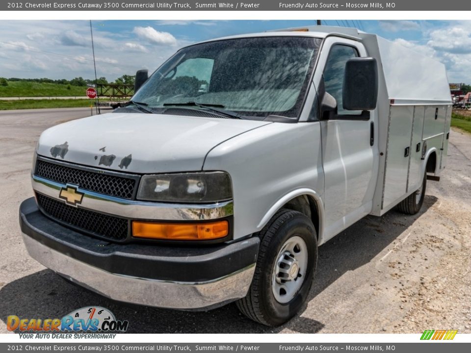 2012 Chevrolet Express Cutaway 3500 Commercial Utility Truck Summit White / Pewter Photo #8