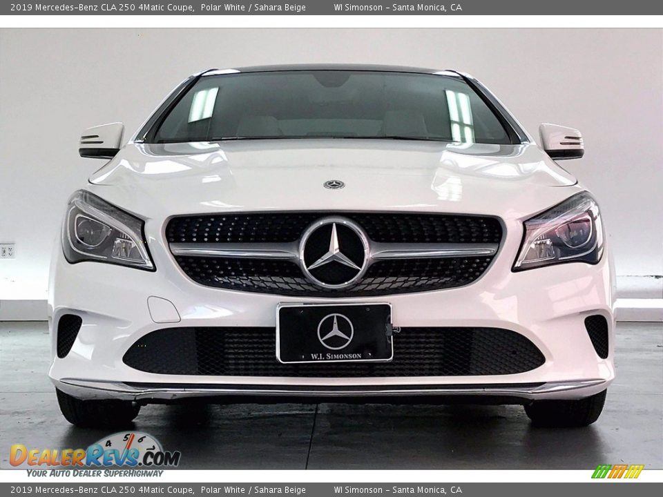 2019 Mercedes-Benz CLA 250 4Matic Coupe Polar White / Sahara Beige Photo #2