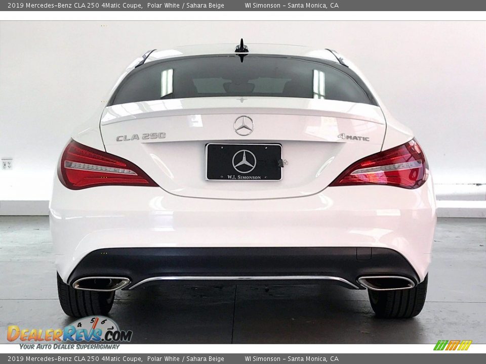 2019 Mercedes-Benz CLA 250 4Matic Coupe Polar White / Sahara Beige Photo #3