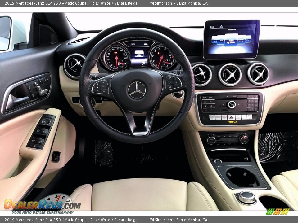 2019 Mercedes-Benz CLA 250 4Matic Coupe Polar White / Sahara Beige Photo #4