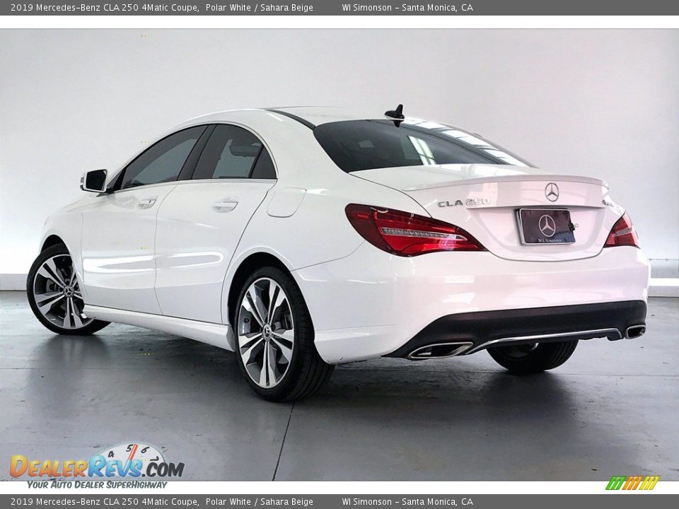 2019 Mercedes-Benz CLA 250 4Matic Coupe Polar White / Sahara Beige Photo #10