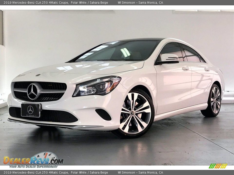 2019 Mercedes-Benz CLA 250 4Matic Coupe Polar White / Sahara Beige Photo #12