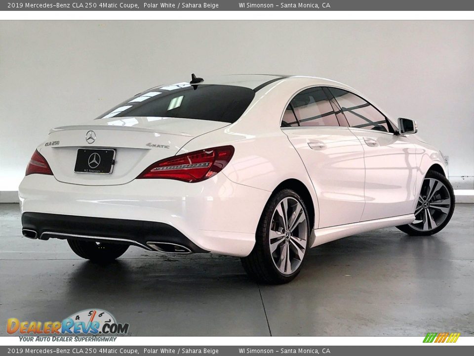 2019 Mercedes-Benz CLA 250 4Matic Coupe Polar White / Sahara Beige Photo #13