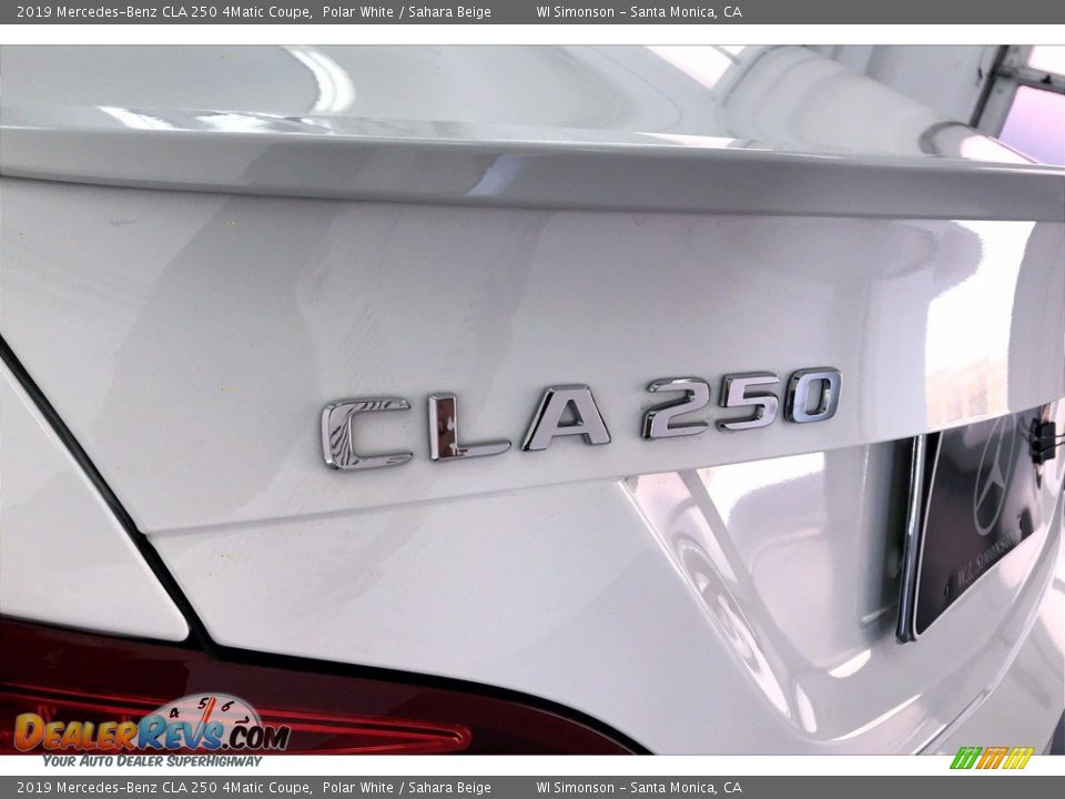 2019 Mercedes-Benz CLA 250 4Matic Coupe Polar White / Sahara Beige Photo #31