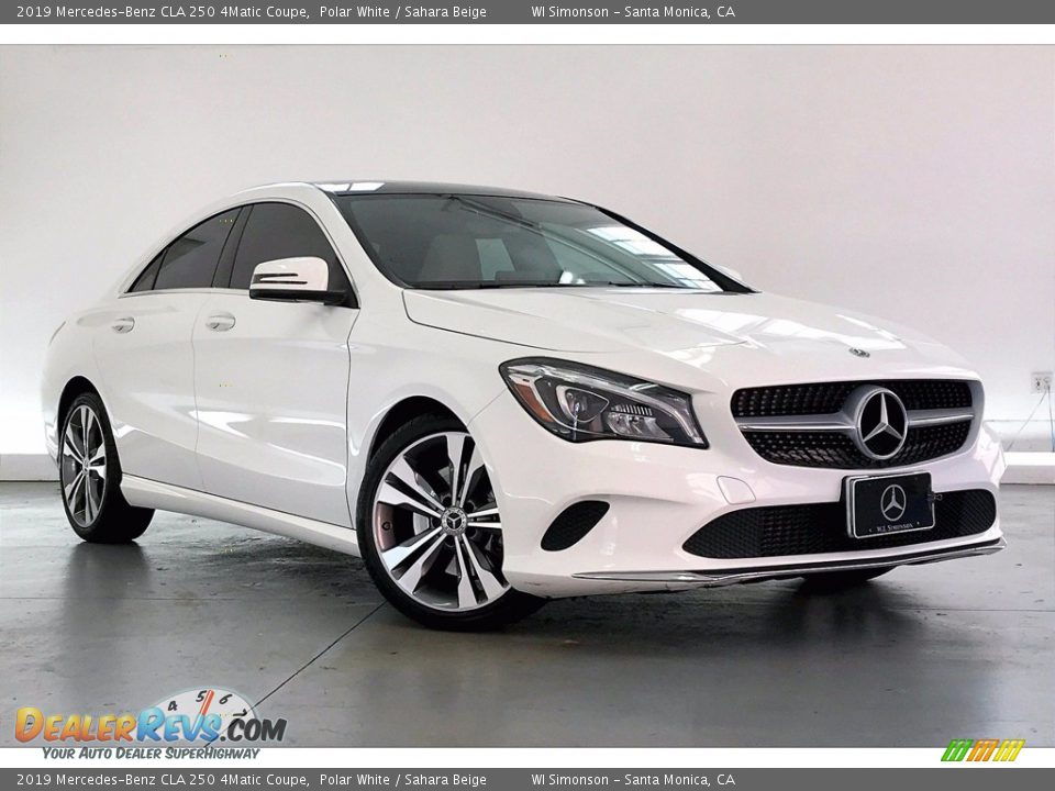 2019 Mercedes-Benz CLA 250 4Matic Coupe Polar White / Sahara Beige Photo #34