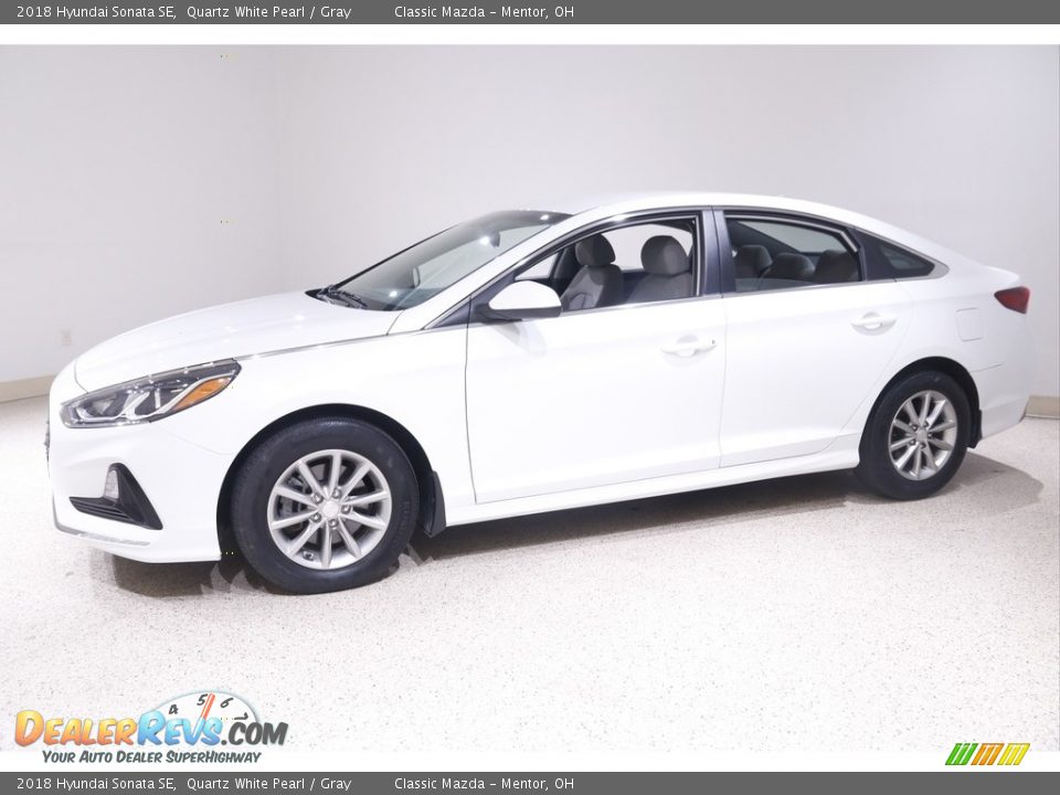 2018 Hyundai Sonata SE Quartz White Pearl / Gray Photo #3
