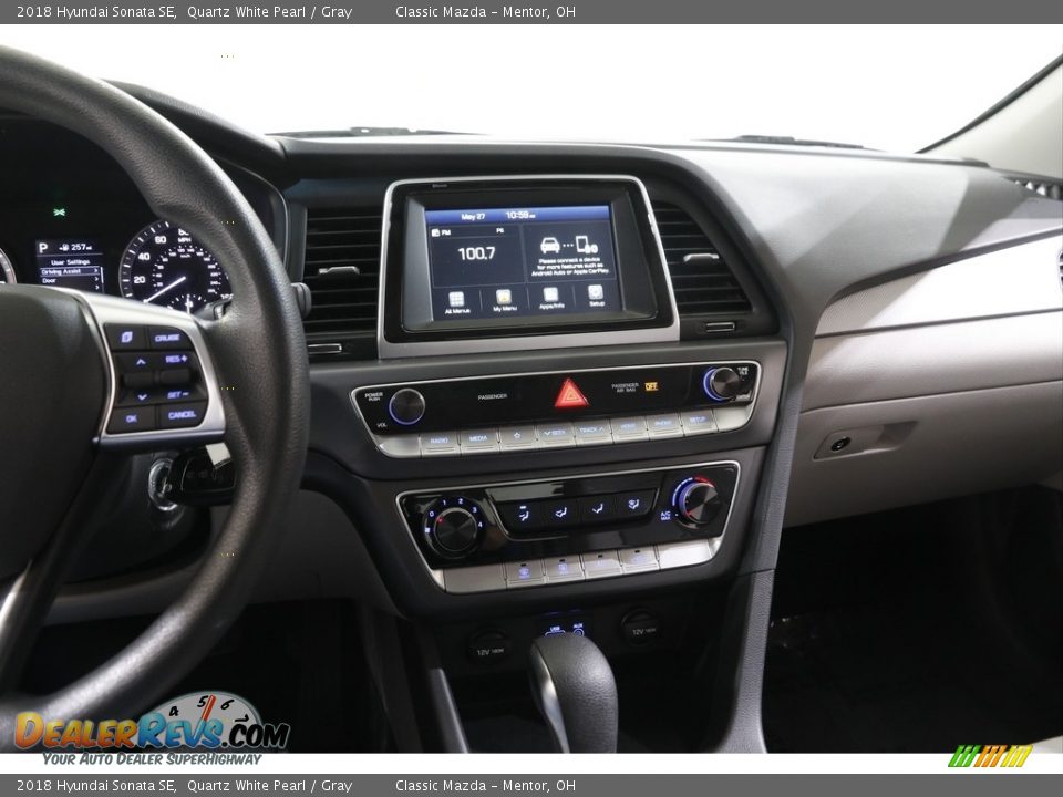 2018 Hyundai Sonata SE Quartz White Pearl / Gray Photo #9